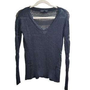 Rock &‎ Republic Open Knit Coated Sweater XS